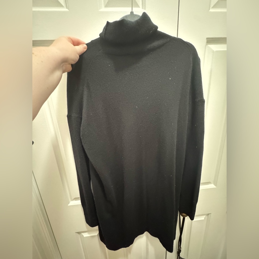 Everlane black cashmere turtleneck dress